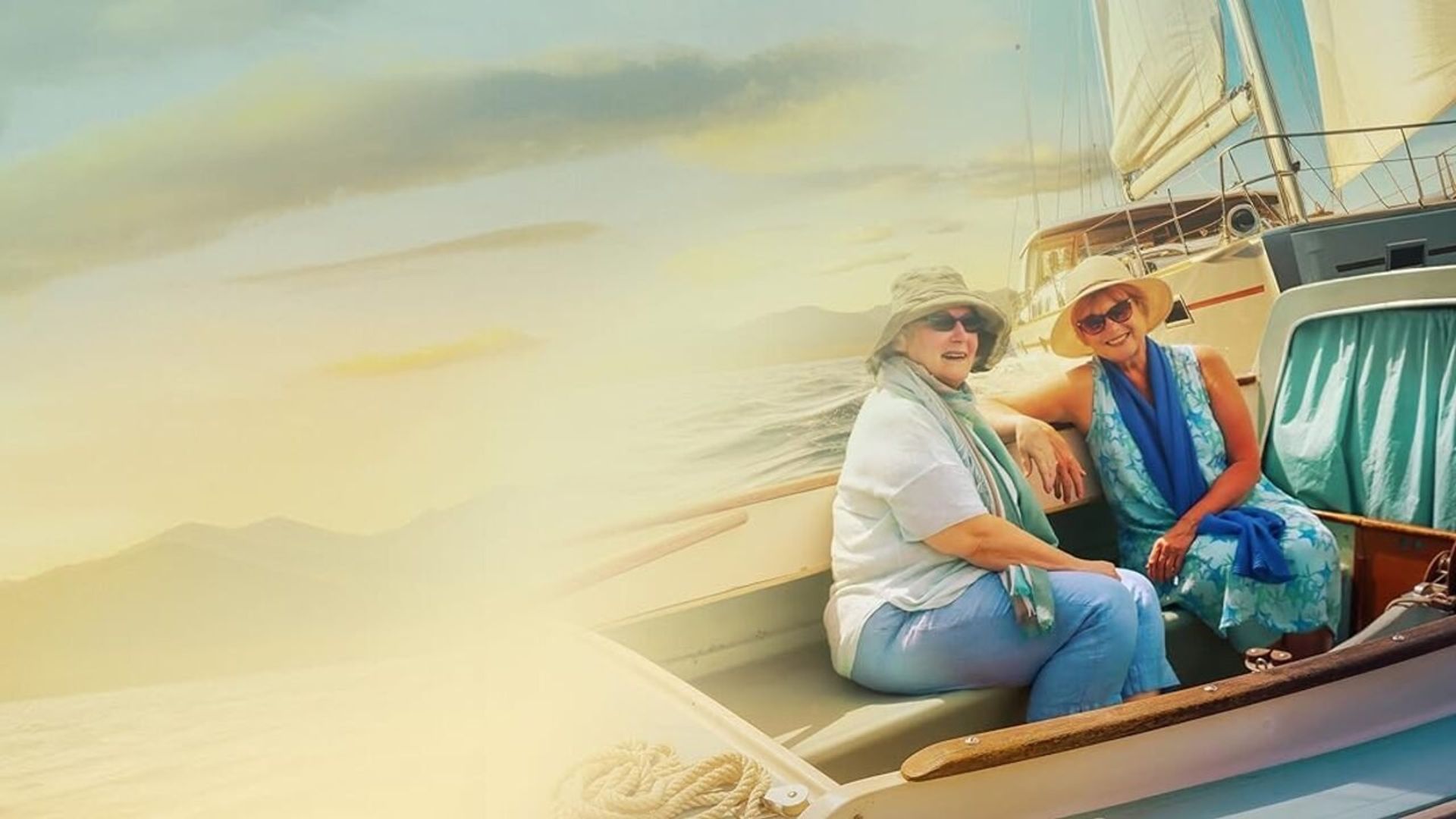 Muriel and Joyce Get a Boat background