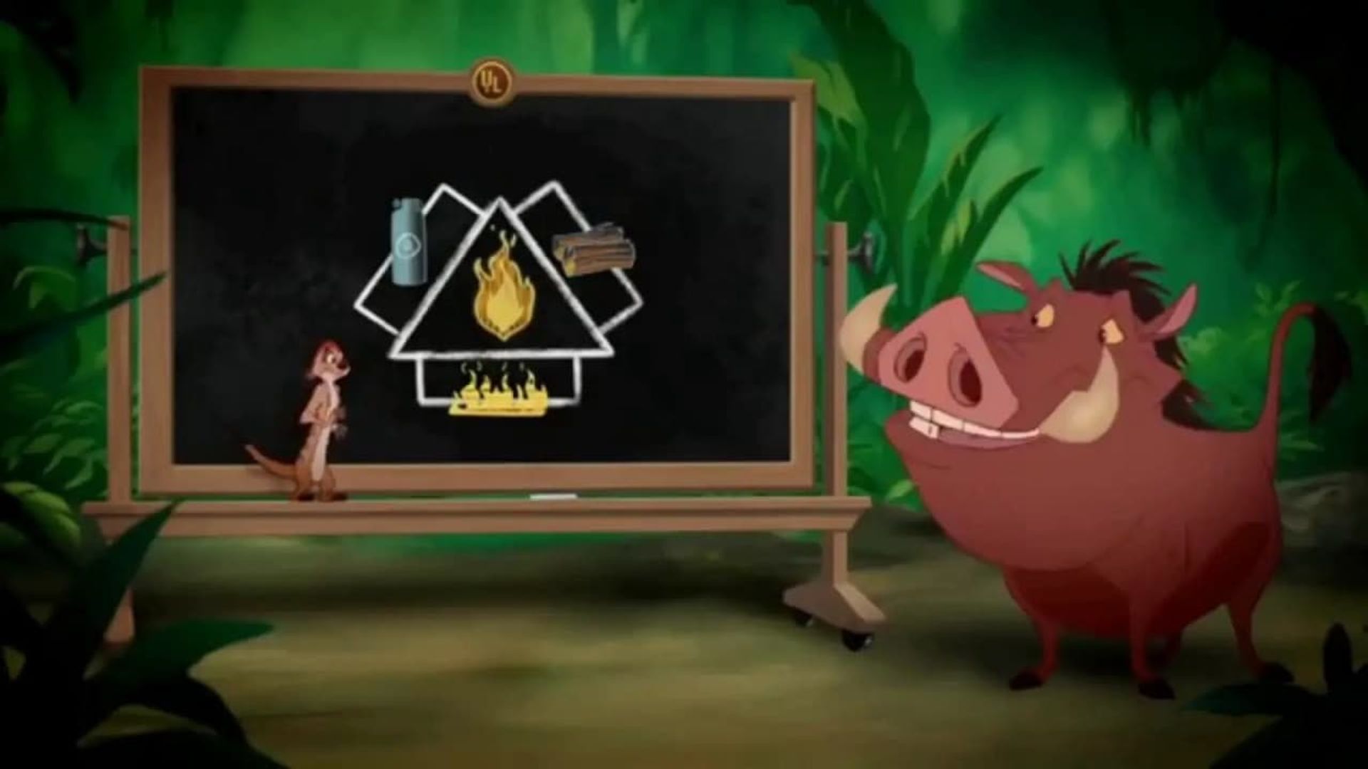 Wild About Safety: Timon and Pumbaa Safety Smart About Fire! background