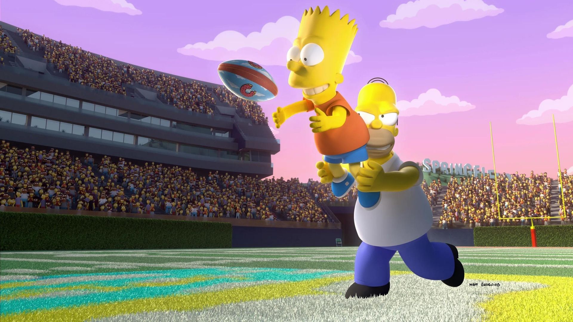 The Simpsons Funday Football background
