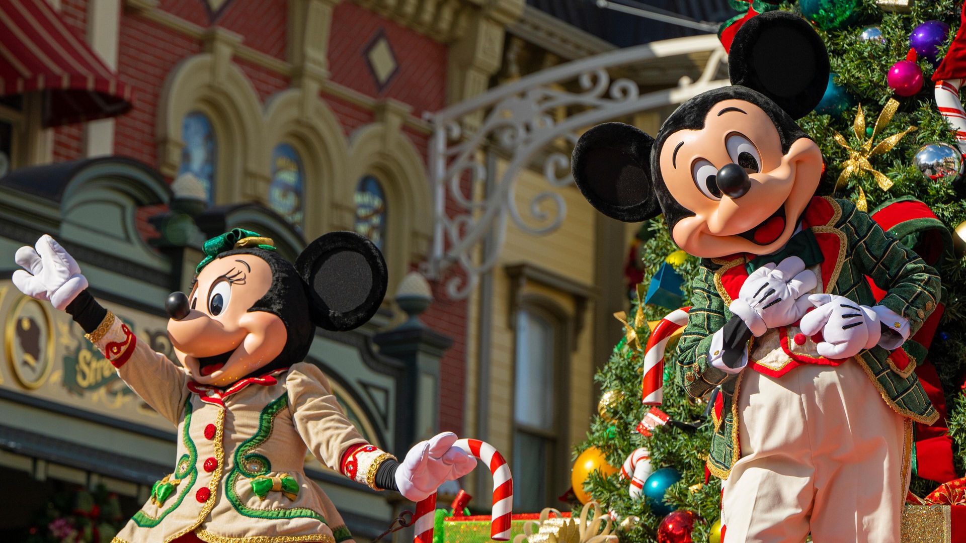 Disney Parks Magical Christmas Day Parade background