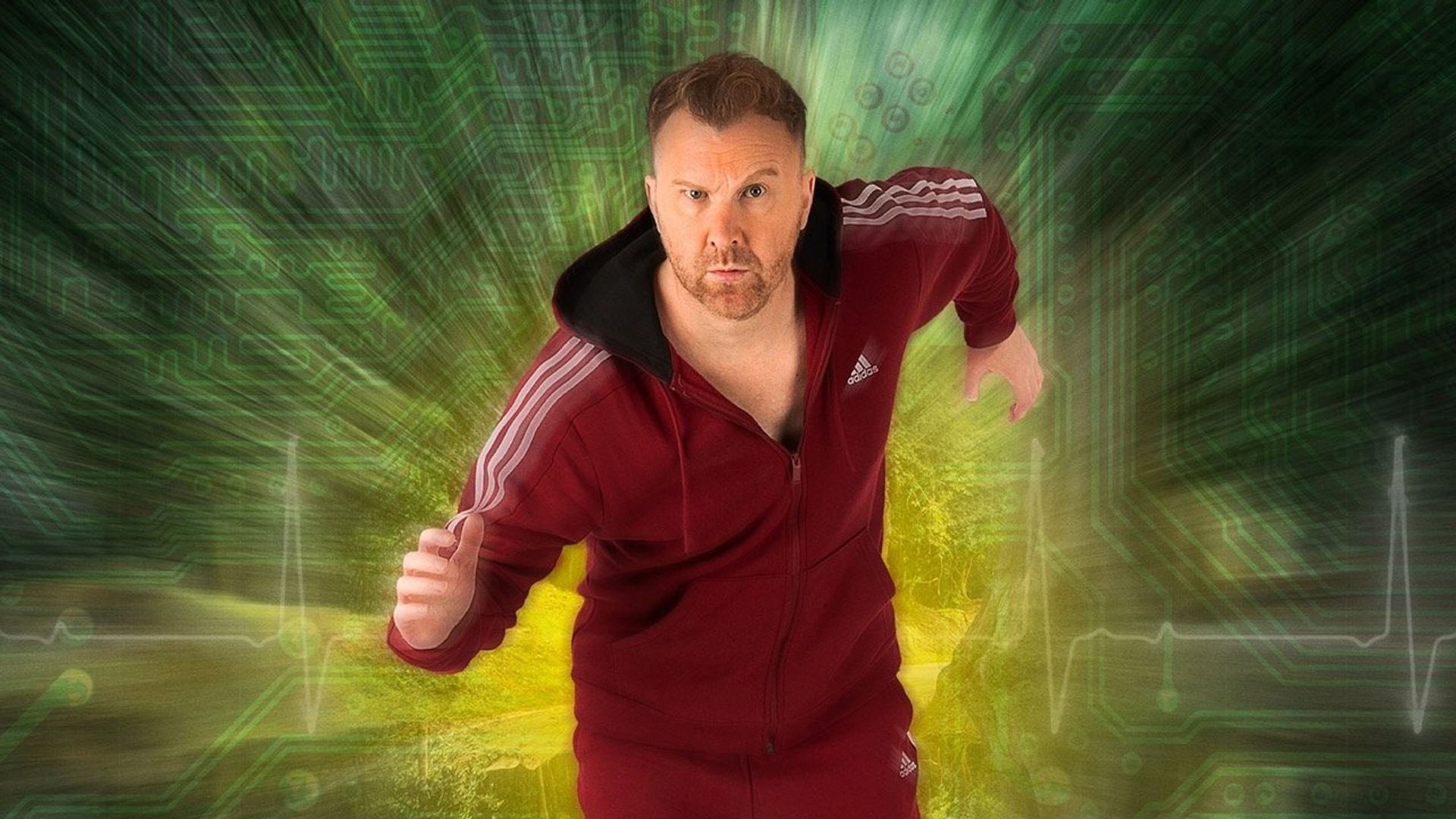 Jason Byrne: Ironic Bionic Man background