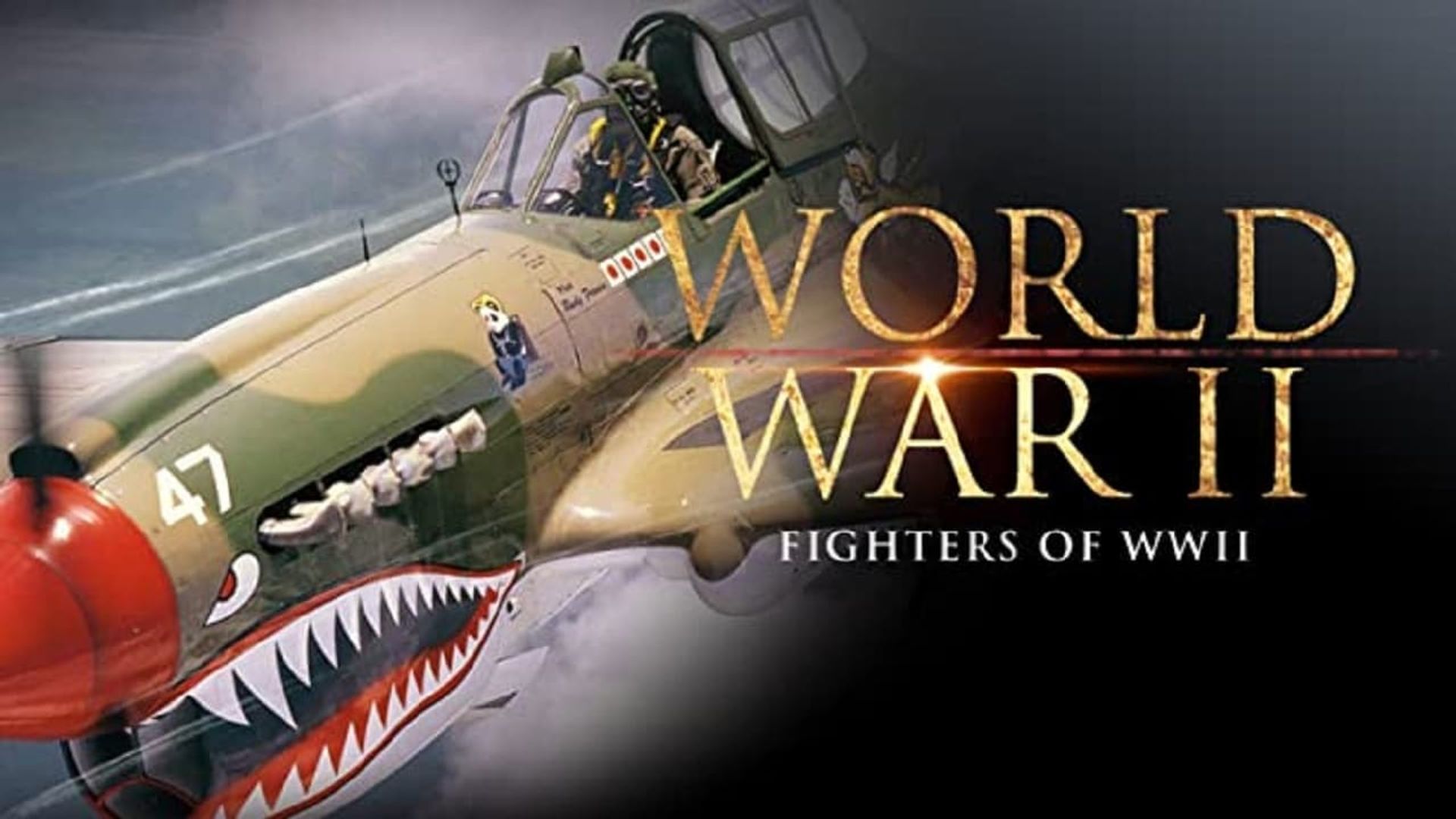 Fighters of WWII background