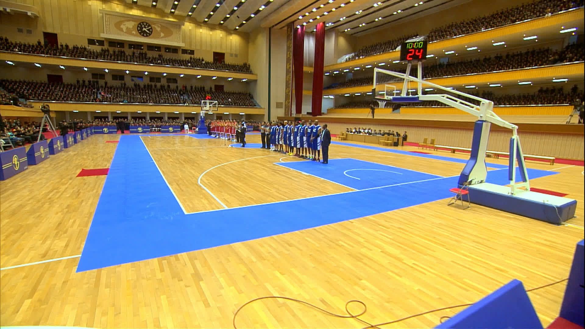 Dennis Rodman's Big Bang in PyongYang background