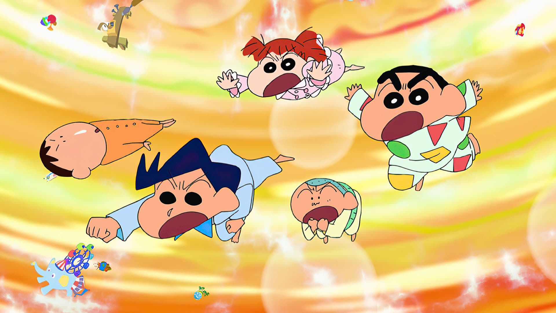 Kureyon Shinchan: Bakusui! Yumemî wârudo daitotsugeki! background
