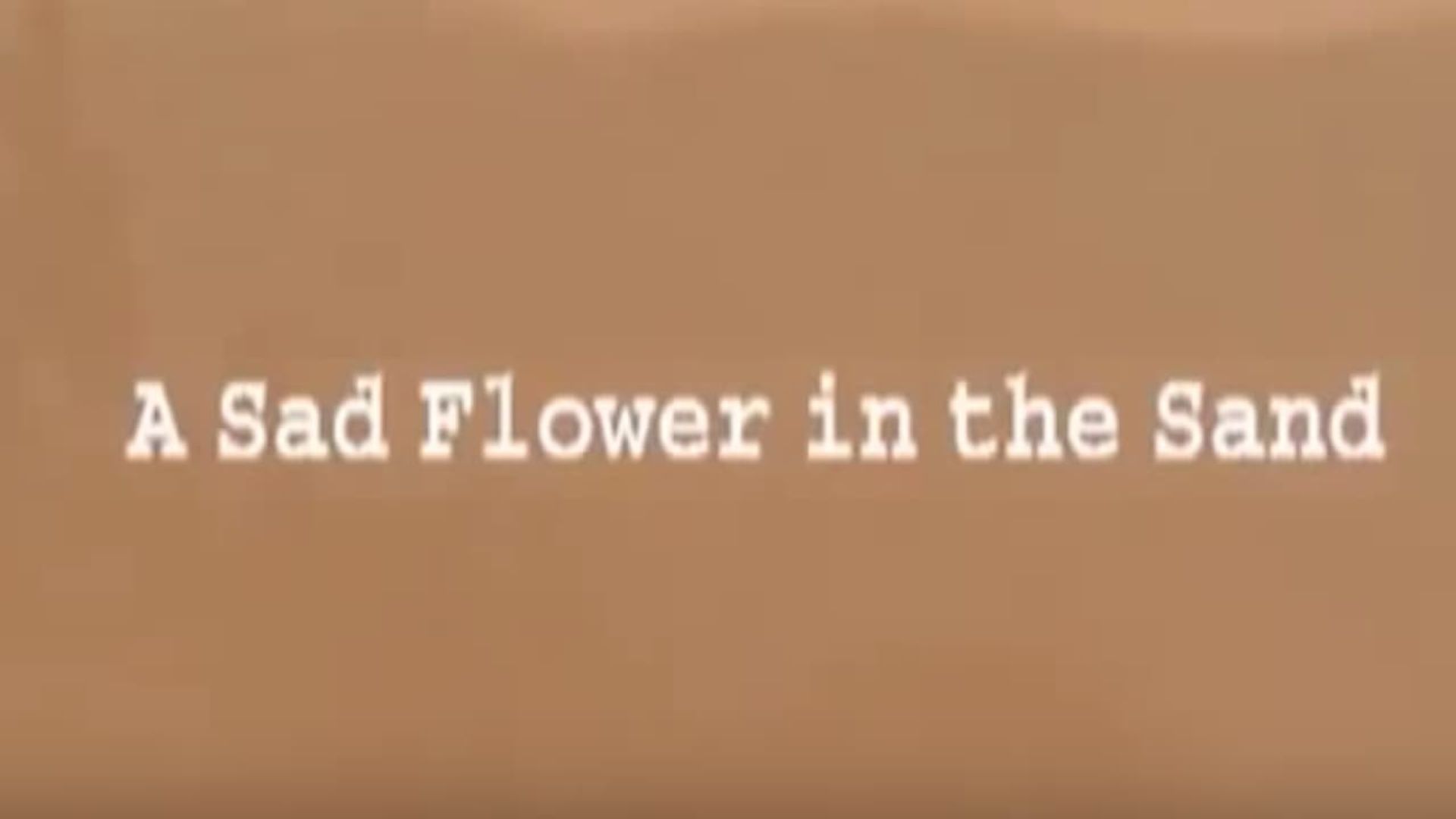 A Sad Flower in the Sand background