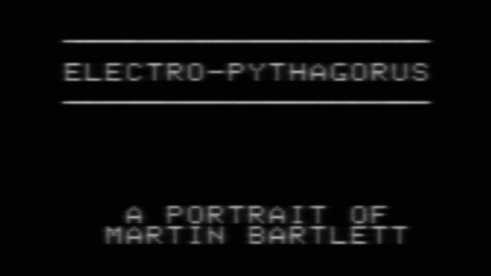 Electro-Pythagorus: A Portrait of Martin Bartlett background