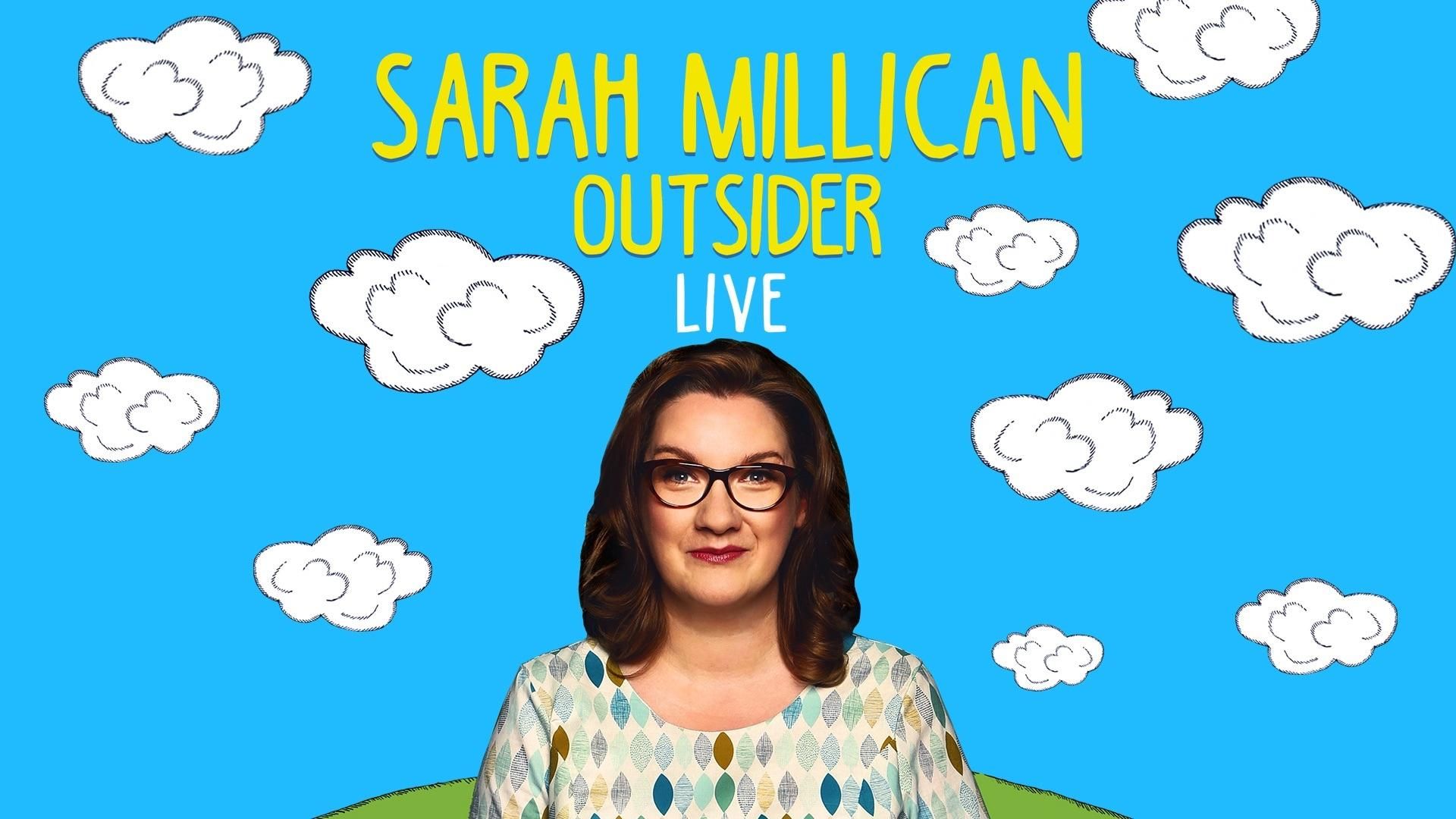 Sarah Millican: Outsider Live background