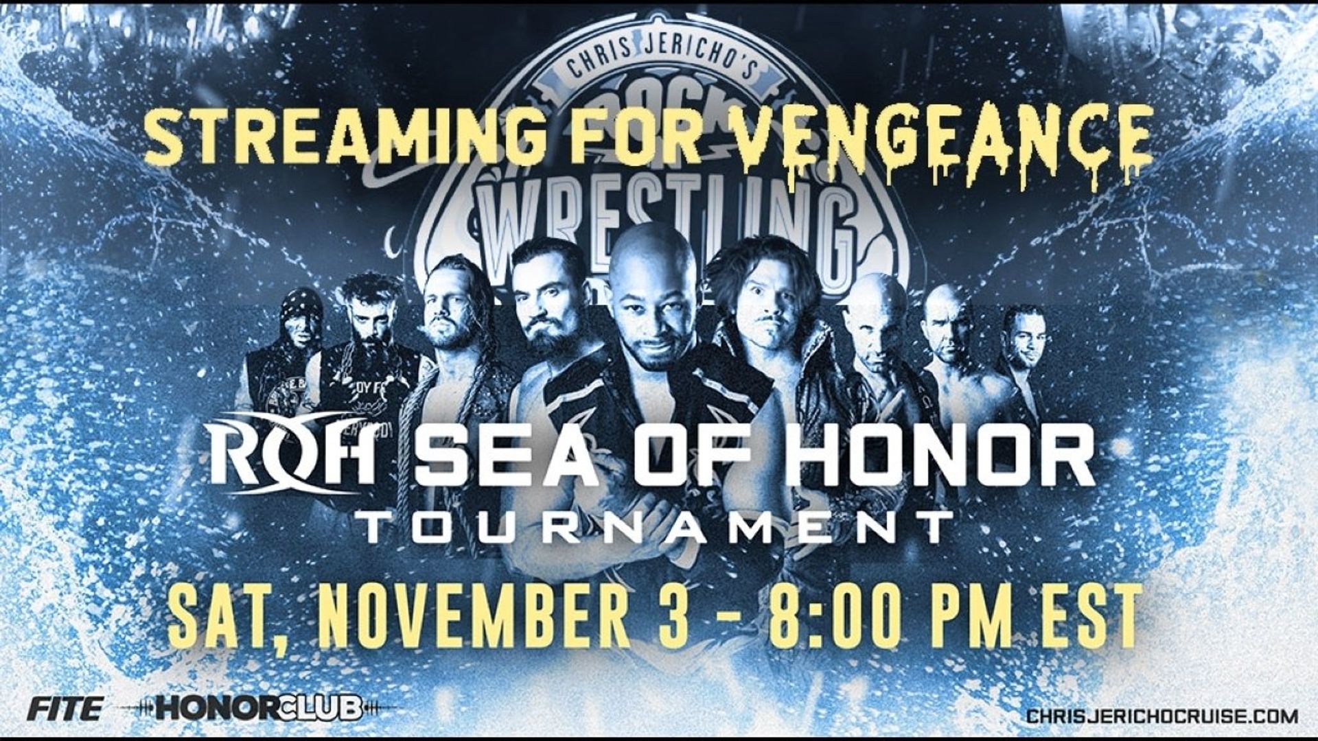 Chris Jericho's Rock 'N' Wrestling Rager at Sea background
