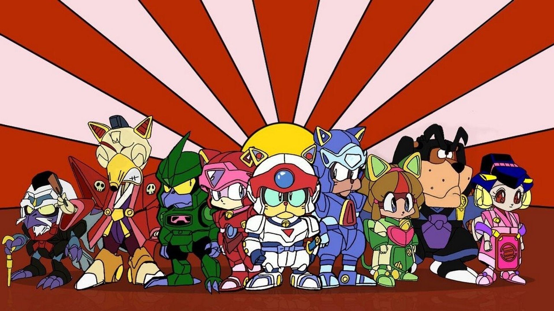 Samurai Pizza Cats background