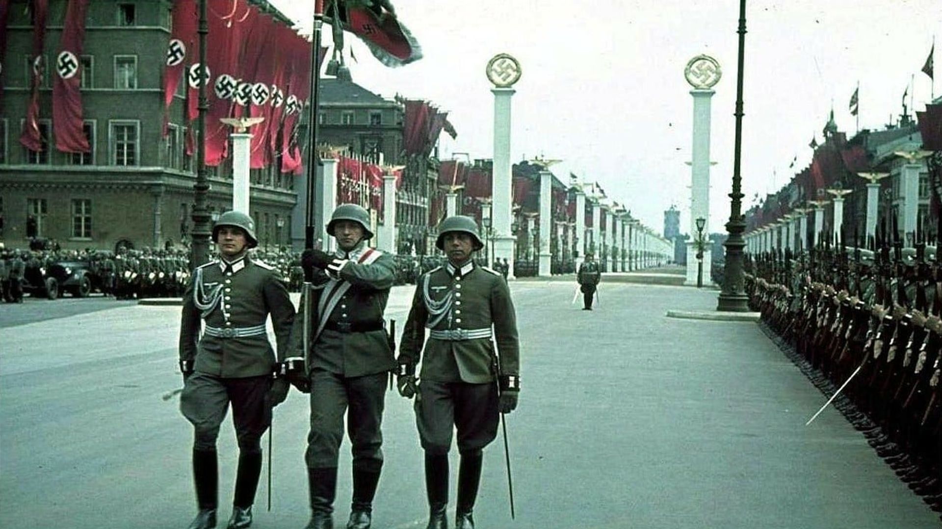 The Second World War in Colour background