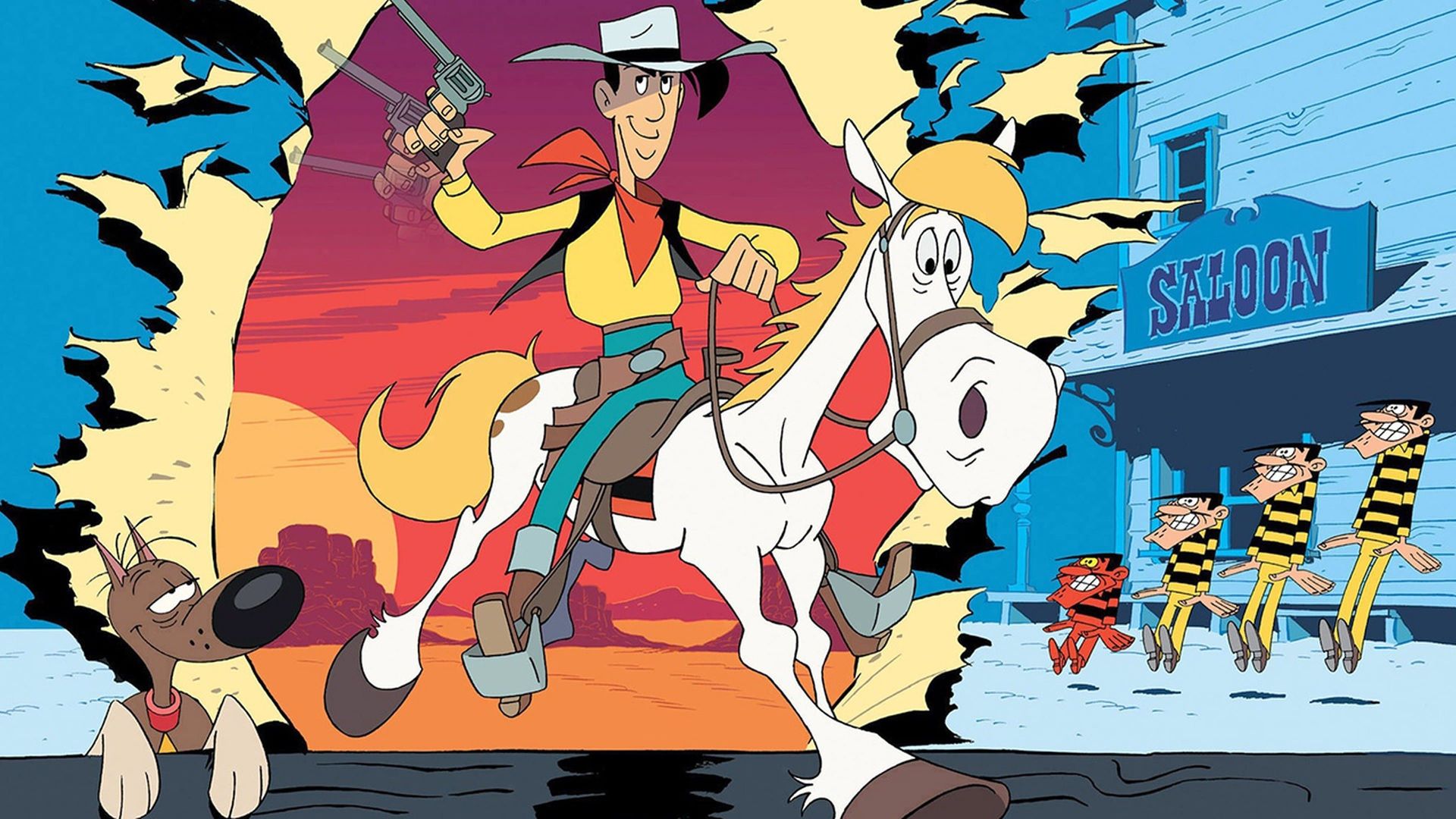 Les nouvelles aventures de Lucky Luke background