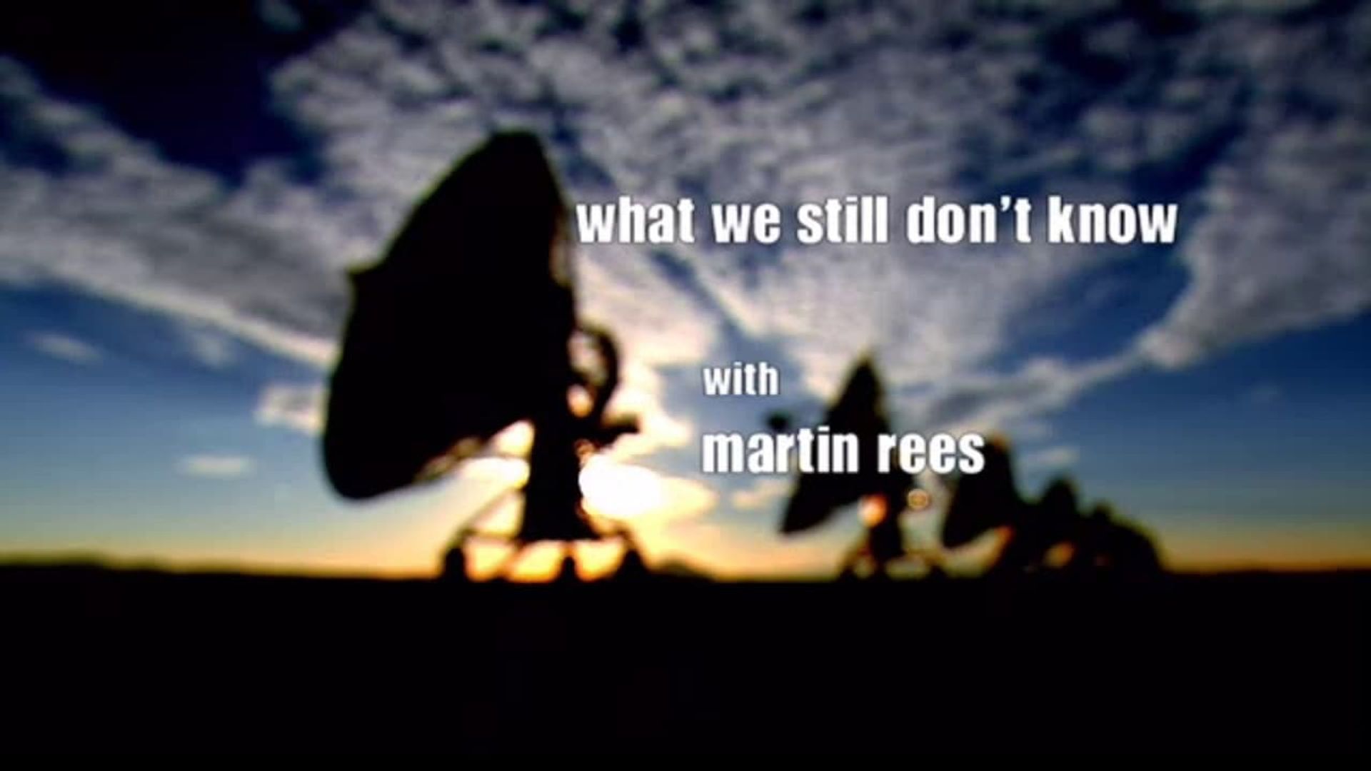 What We Still Don't Know background