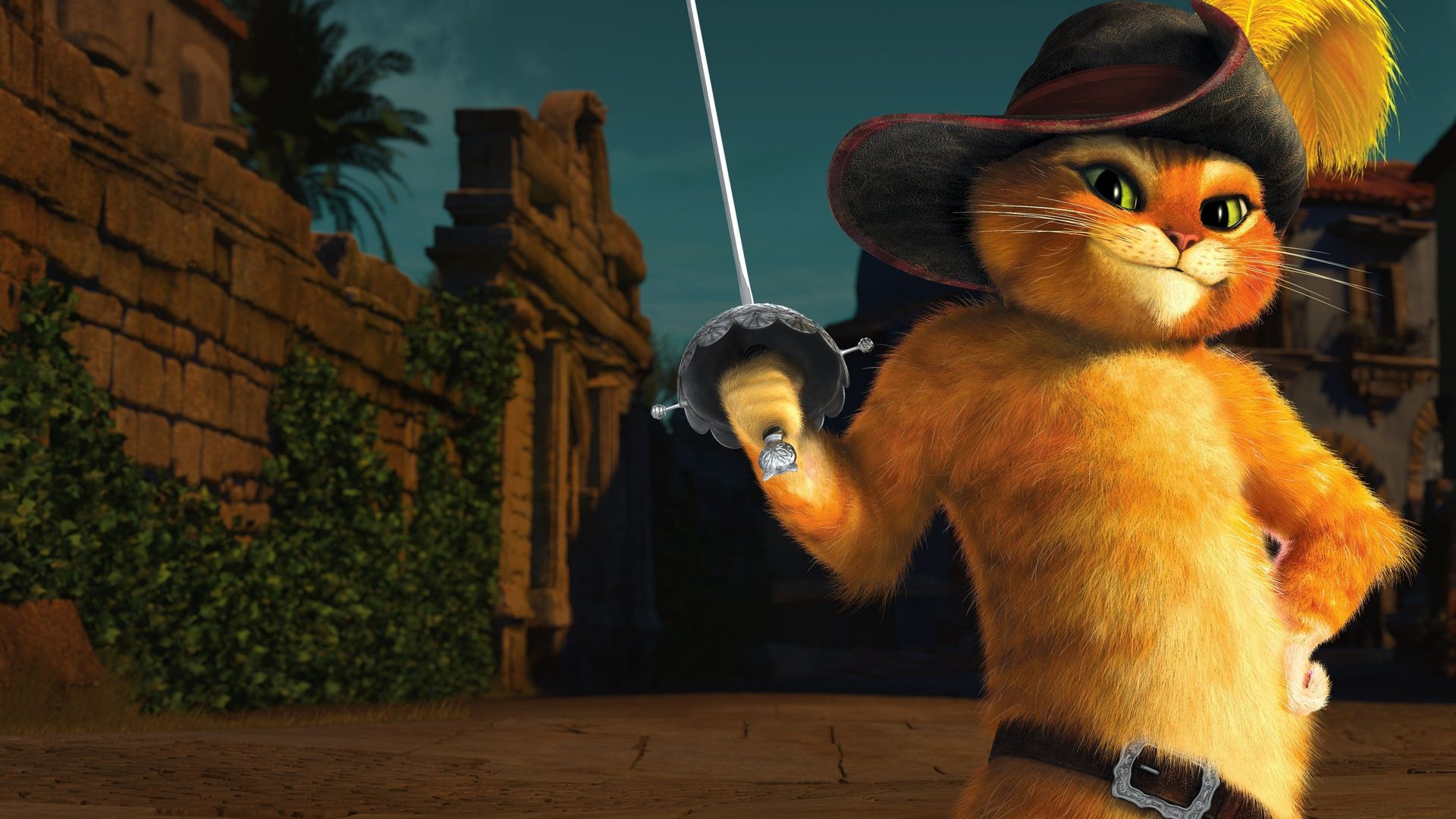 Puss in Boots Shorts background