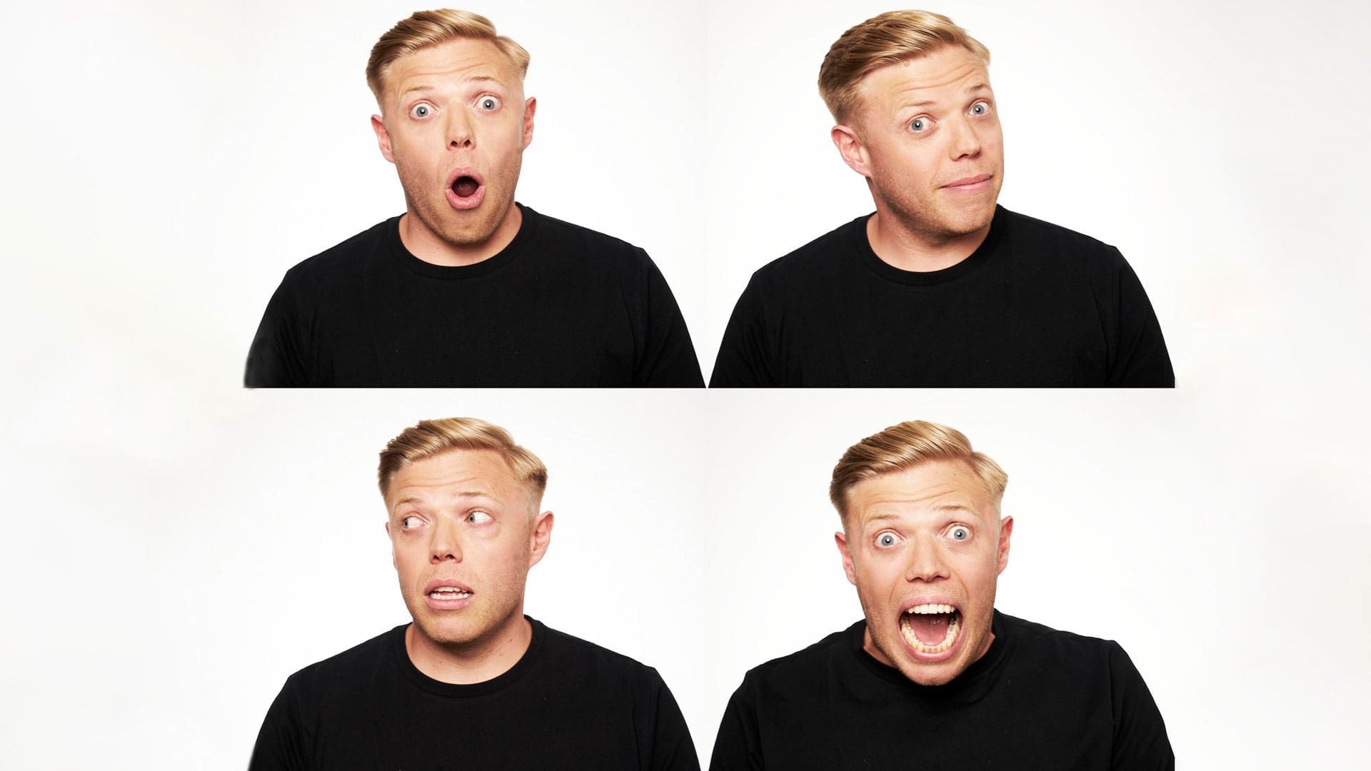 Rob Beckett's Savage Socials background