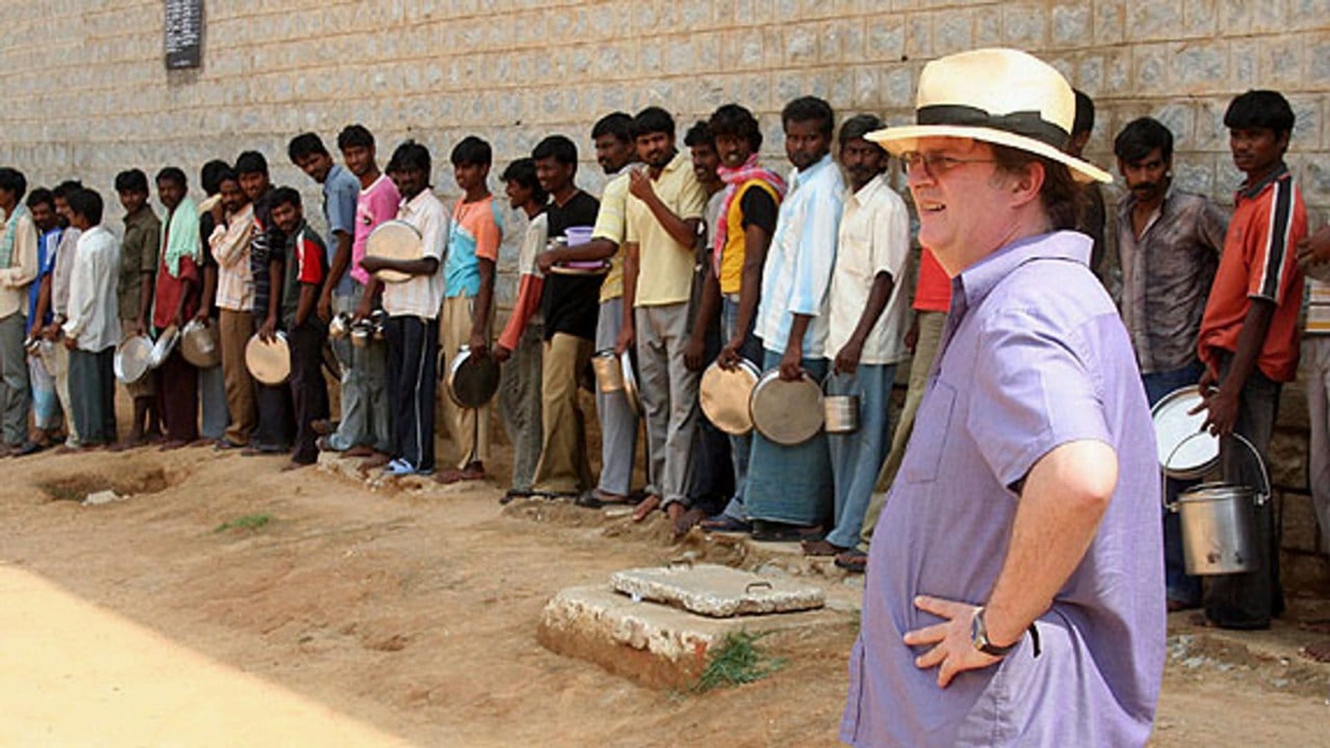 Paul Merton in India background