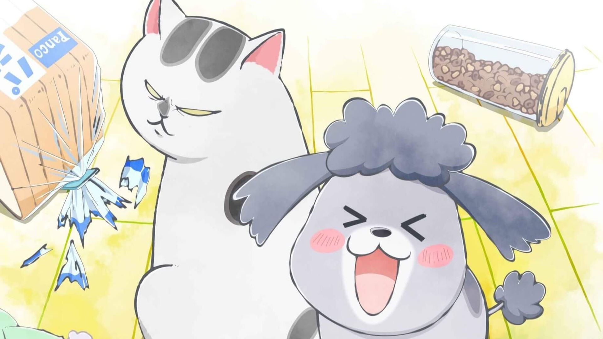 Inu to Neko Docchi mo Katteru to Mainichi Tanoshii background
