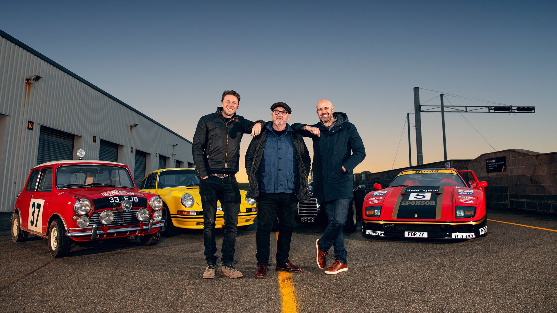 Three Men Four Wheels background