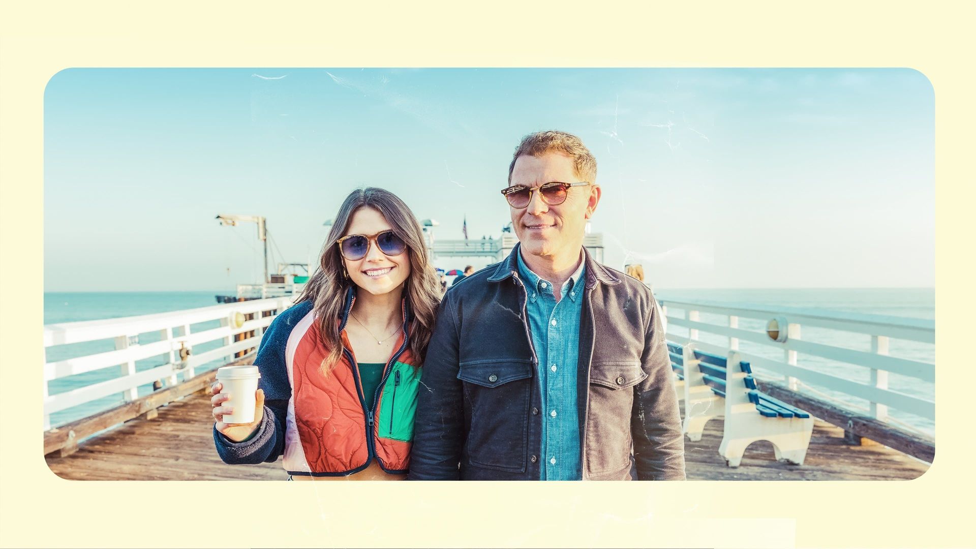 Bobby and Sophie on the Coast background