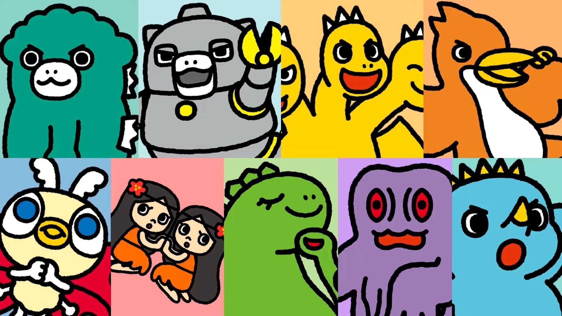 Chibi Godzilla Raids Again background