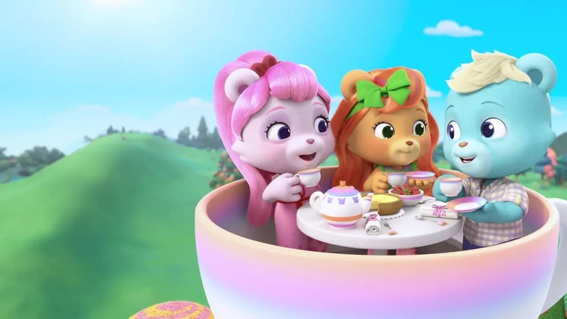 Tea Town Teddy Bears background