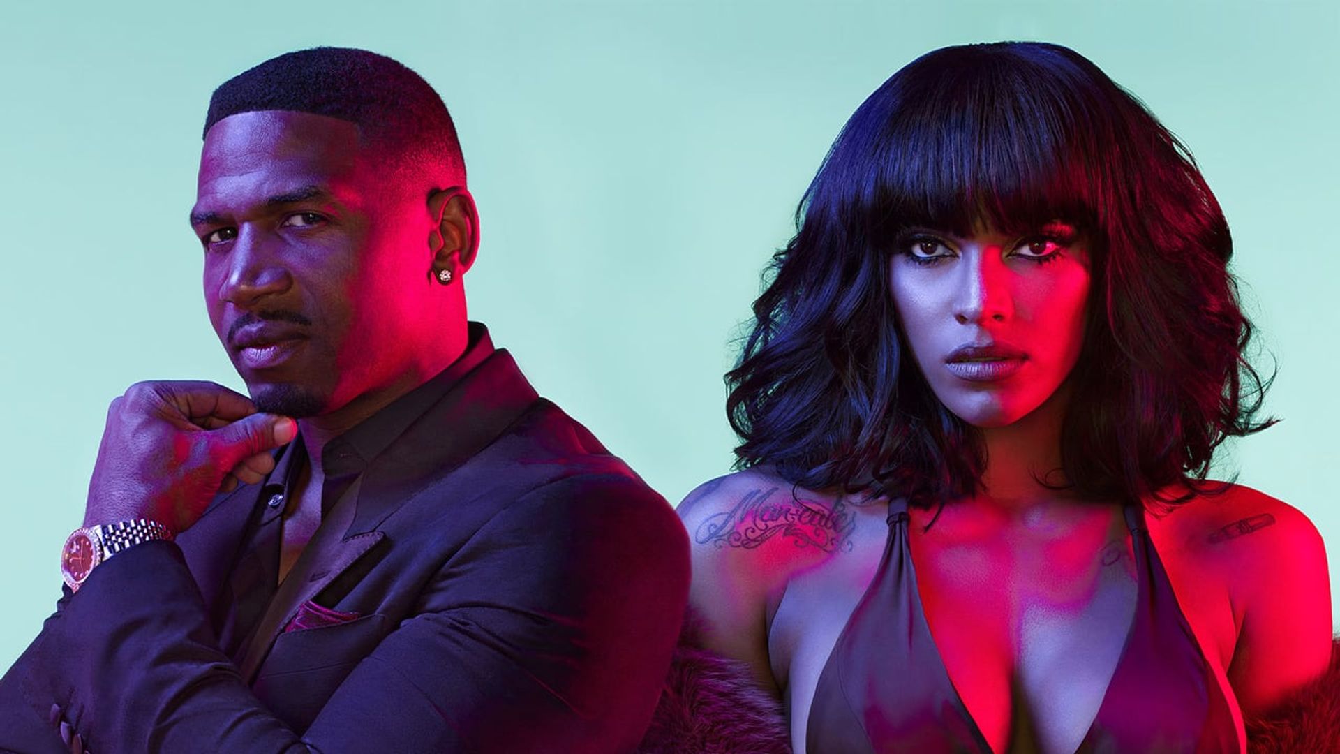Stevie J & Joseline Go Hollywood background