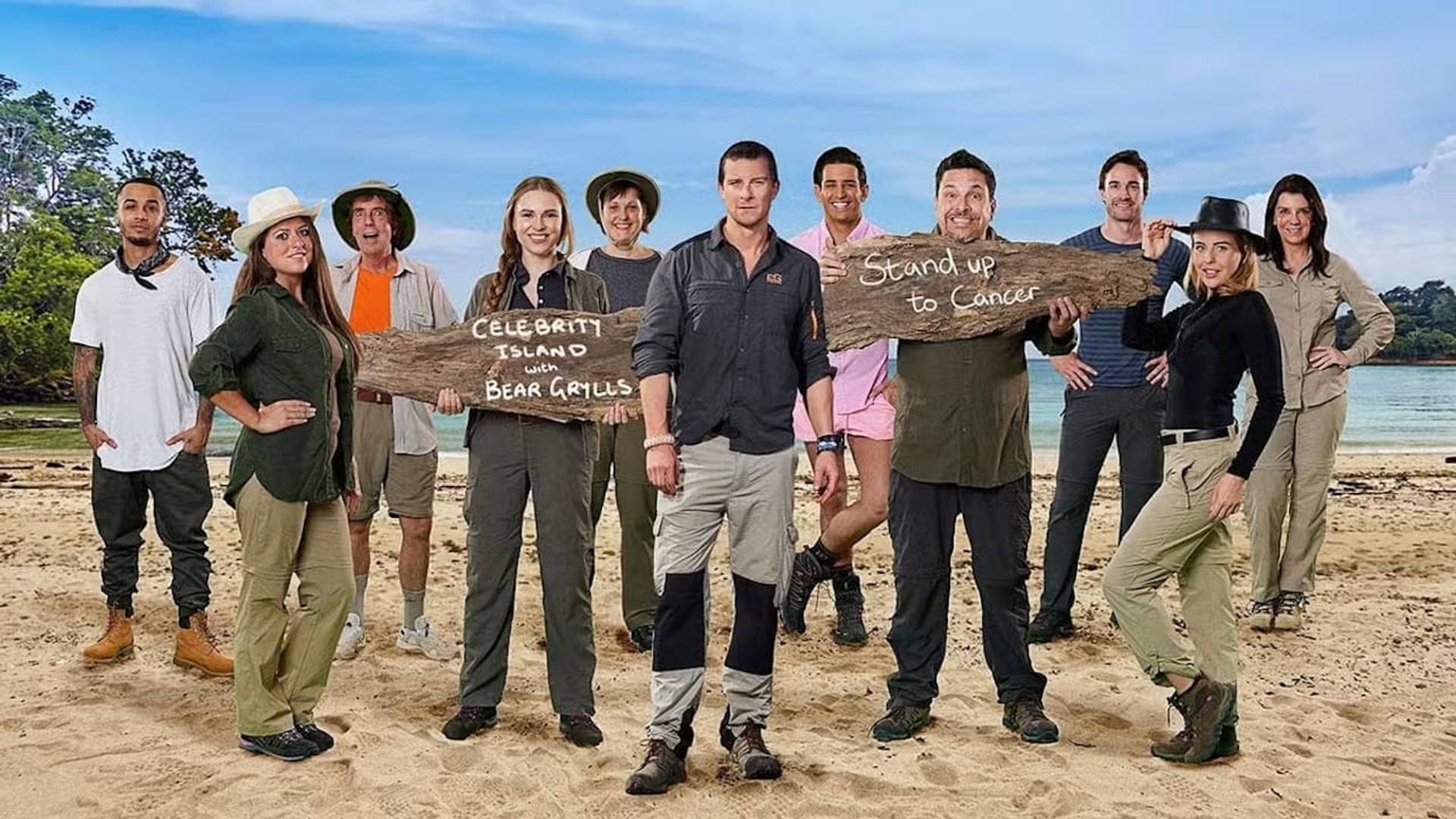 Celebrity Island with Bear Grylls background