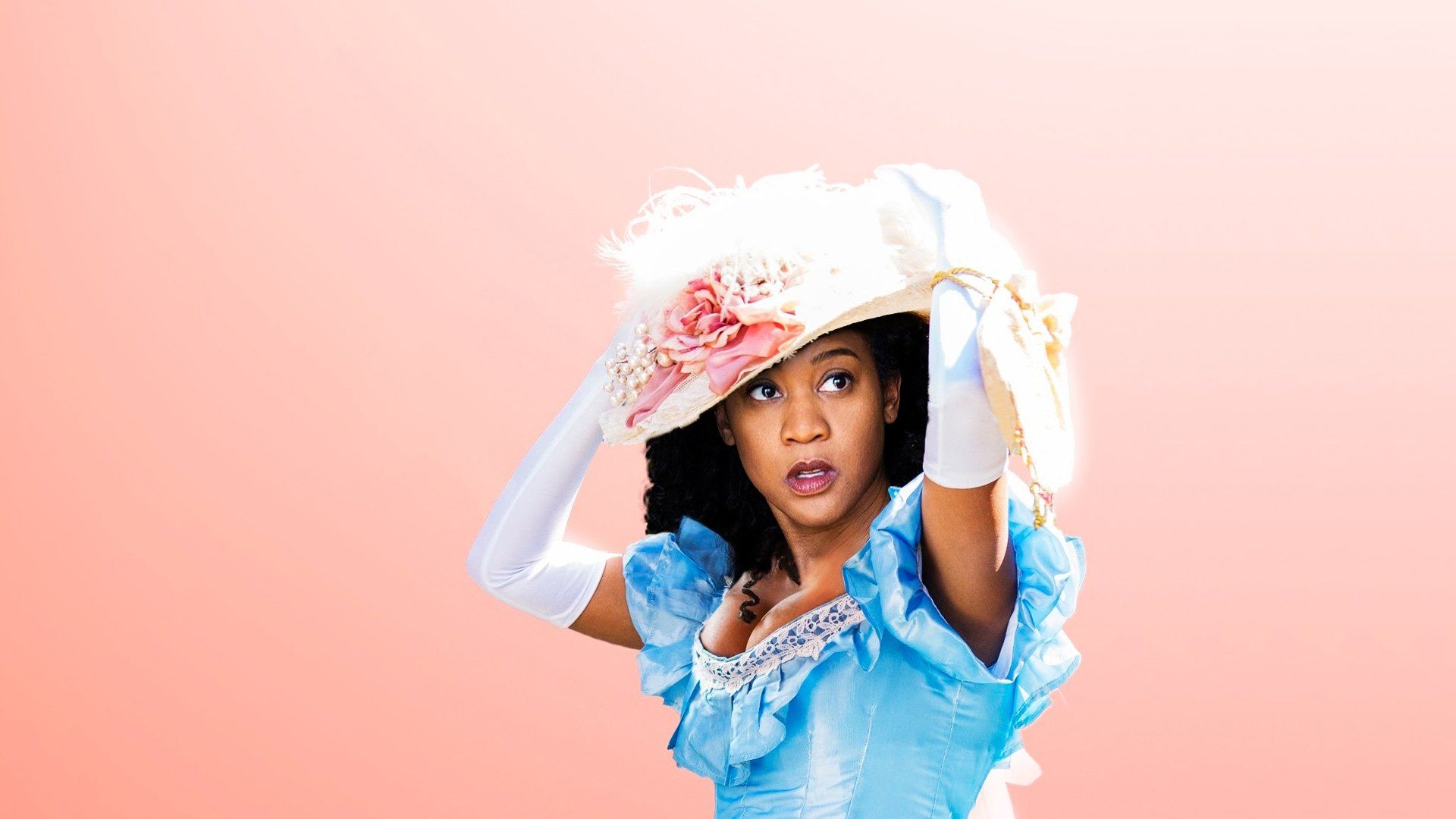 Black Girl in a Big Dress background