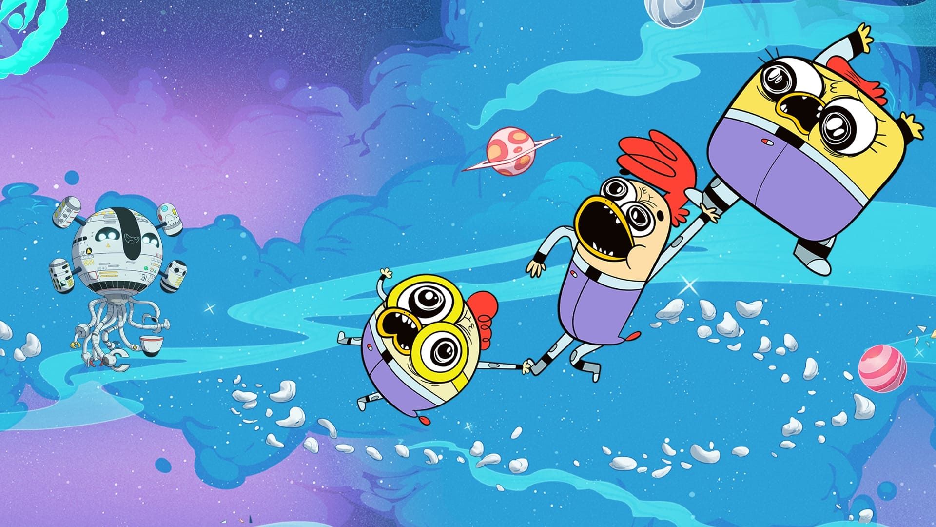 Space Chickens in Space background