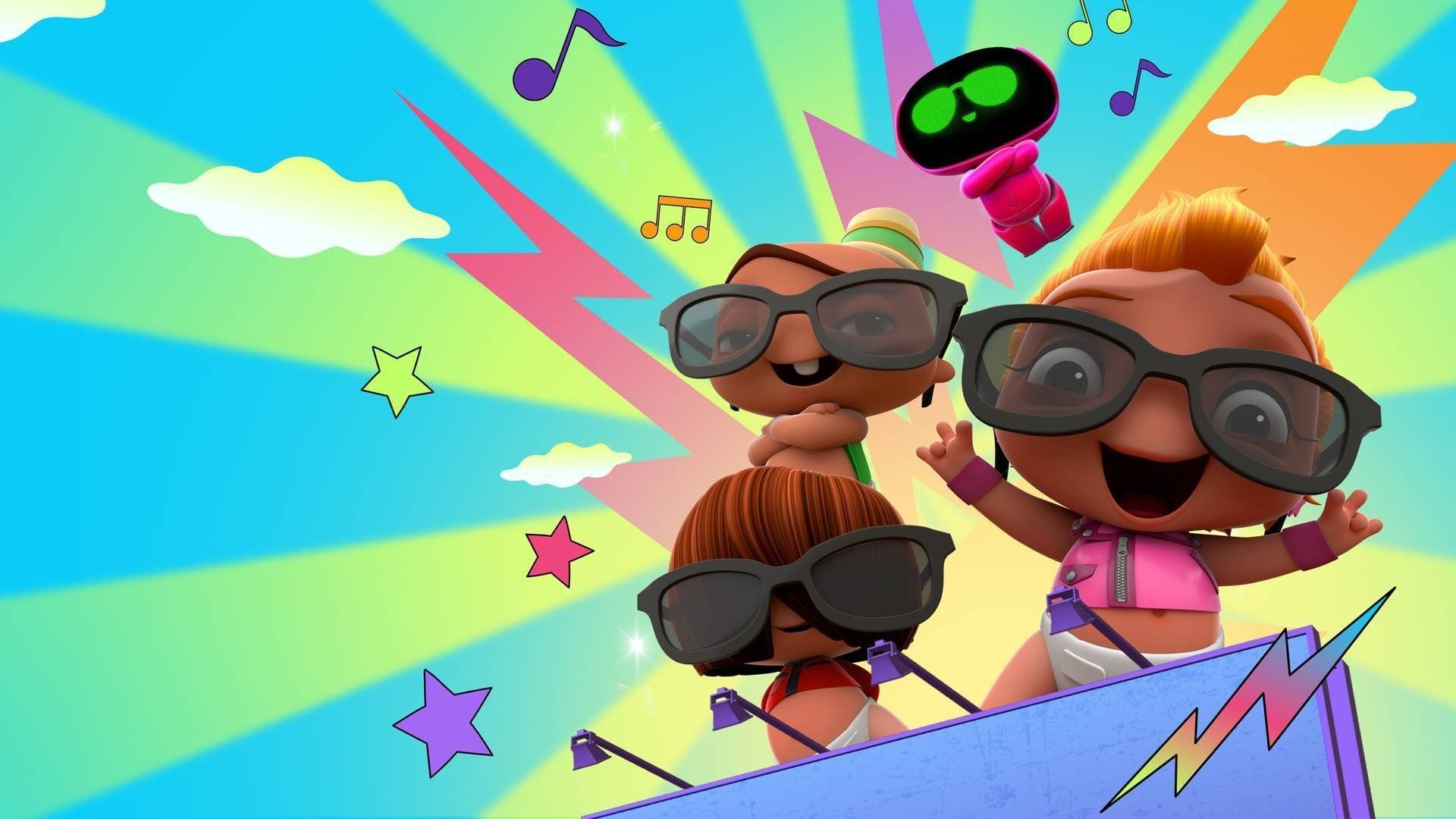 Mini Beat Power Rockers background