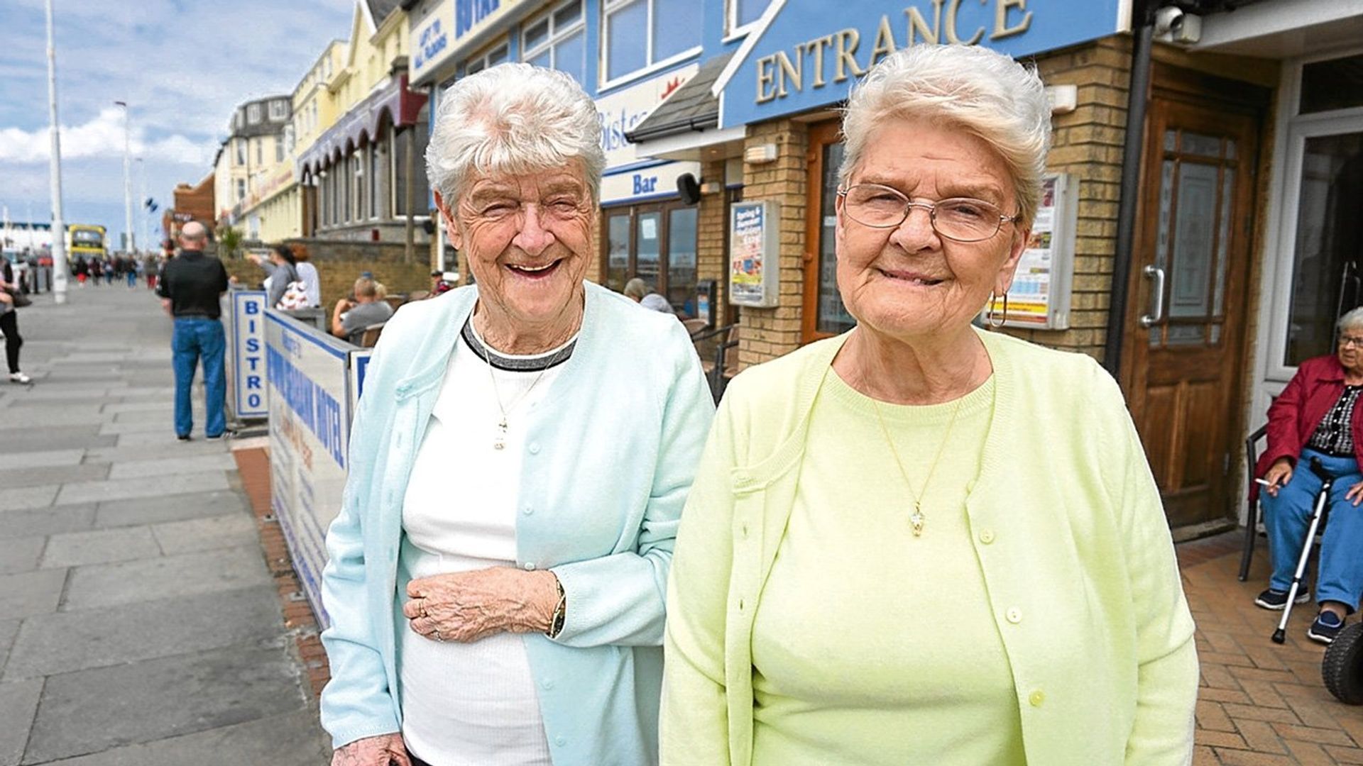 Bargain-Loving Brits in Blackpool background