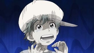 Episode 11 Jump! Cyborg Cider-Man No. 2 + Industry-Leading, Top-Ranking Company?! Father’s Job + Cider-Man No. 2 vs. The Lemonade Fiend + Kusuo Saiki’s Holiday + Kusuo Saiki’s Woman Troubles
