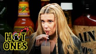 Episode 2 Millie Bobby Brown Needs a Milkshake While Eating Spicy Wings