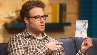 Episode 5 Seth Rogen Wears a Plaid Shirt & Brown Pants
