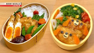 Episode 5 Kinchaku Tamago Bento & Pork Inari Bento
