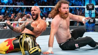 Episode 9 Lesnar destroys Sami Zayn