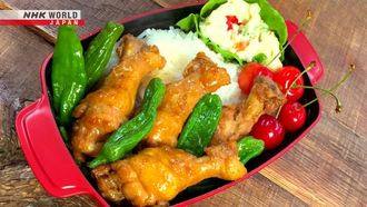 Episode 10 Braised Chicken Wing Bento & Stuffed Mushroom Bento