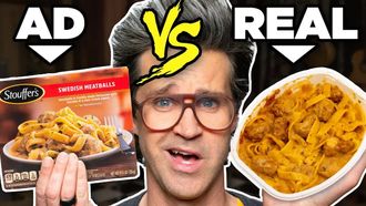 Episode 99 Frozen Food Ads vs. Real Life Food (Test)