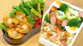 Episode 5 Fried Wonton Bento & Whole Tomato Pilaf Bento