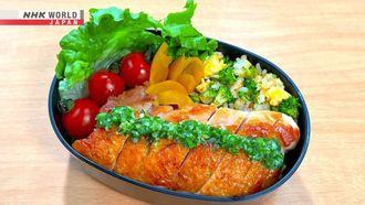 Episode 5 Scallion Oil Chicken Bento & Salmon Piccata Bento