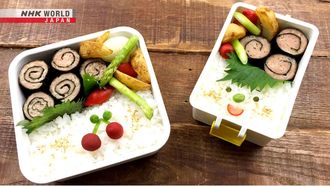 Episode 11 Chicken Tender Rolls Bento & Norimaki Meat Roll Bento