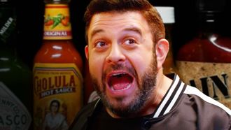 Episode 5 Adam Richman Fanboys Out While Eating Spicy Wings