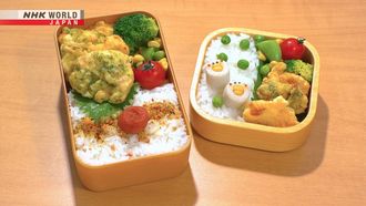 Episode 7 Lamb and Veggie Stir-fry Bento & Tori-ten Bento