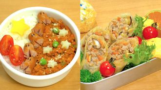 Episode 10 Harumaki Bento & Soy Meat Dry Curry Bento