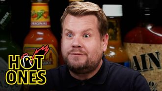 Episode 7 James Corden Experiences Mouth Karma While Eating Spicy Wings