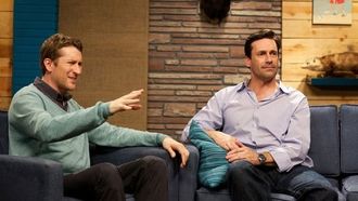 Episode 3 Jon Hamm Wears a Light Blue Shirt & Silver Watch