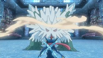 Episode 29 Satoshi Gekkouga VS Mega Yukinooh! Unleash the Giant Water Shuriken!!