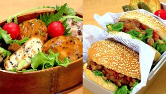 Episode 11 Ganmodoki Bento & Pork Kinpira Burger Bento