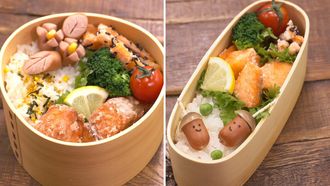 Episode 8 Grilled Karei-pan Bento & Salmon Tatsuta-age Bento