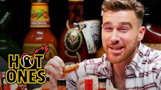 Episode 30 Travis Kelce Gets Woozy Eating Spicy Wings
