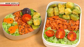 Episode 12 Stamina Donburi Bento & Salmon Avocado Bento
